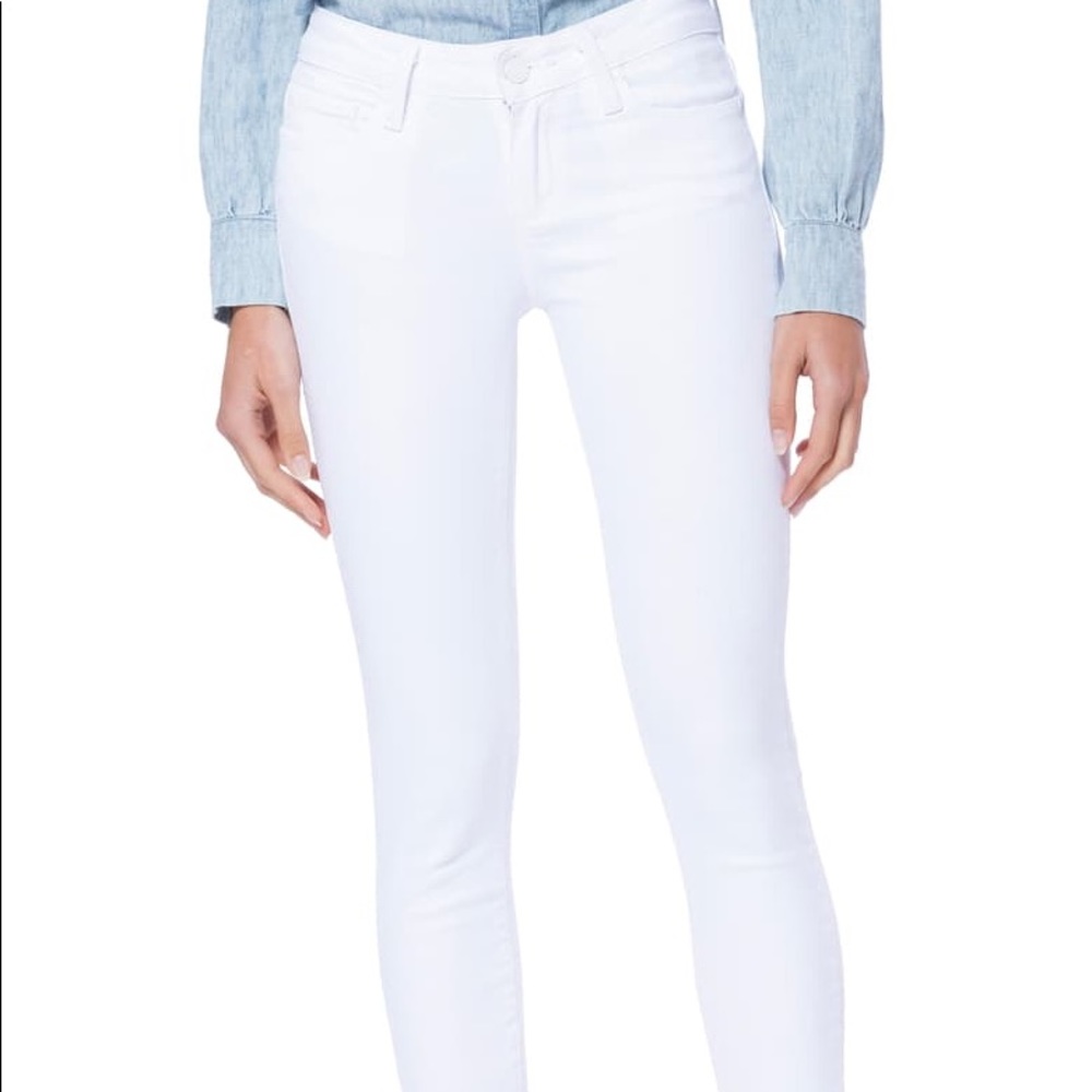Paige jeans Verdugo Crop raw hem jeans white